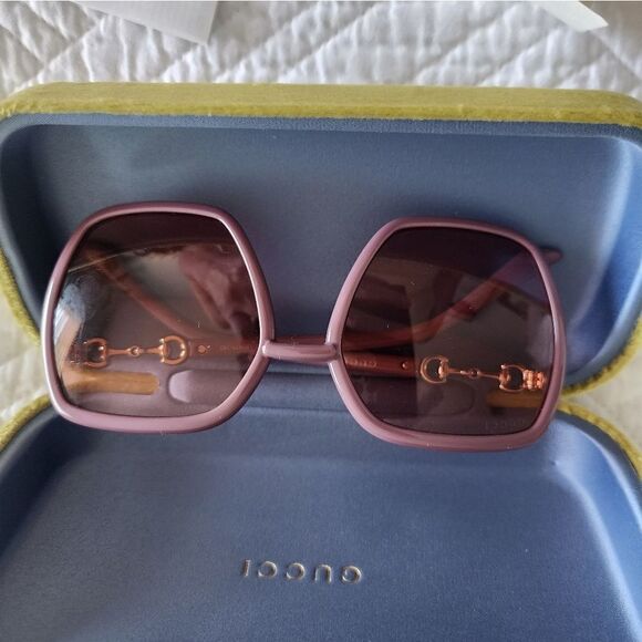 Gucci sunglasses new in case vintage mauve - Picture 5 of 5